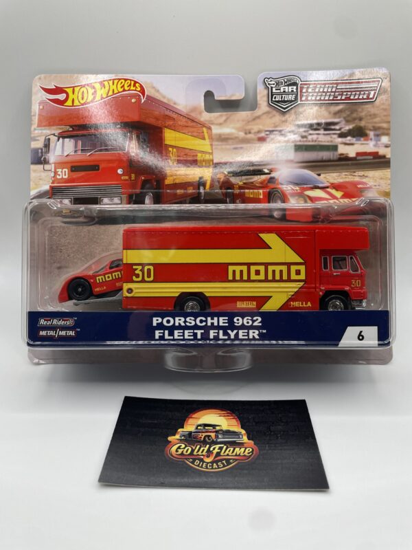 Hot Wheels Team Transport #6 Porsche 962 w/ Fleet Flyer