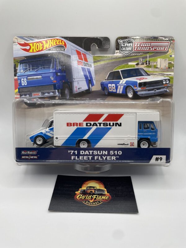 Hot Wheels Team Transport #9 '71 Datsun 510 w/ Fleet Flyer