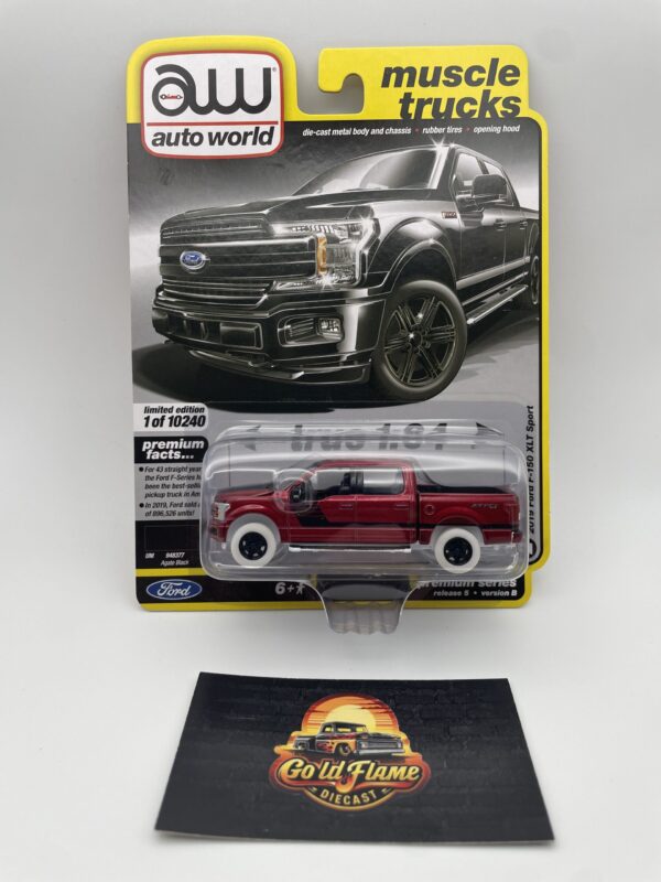 AutoWorld Ultra Red CHASE 2019 Ford F-150 XLT Sport