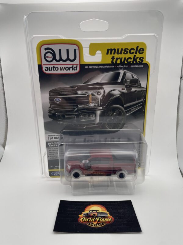AutoWorld Ultra Red CHASE 2019 Ford F-150 XLT Sport - Image 5